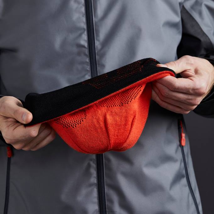 TDHL167 Black & Orange Reversible Knit BeanieGill Marine