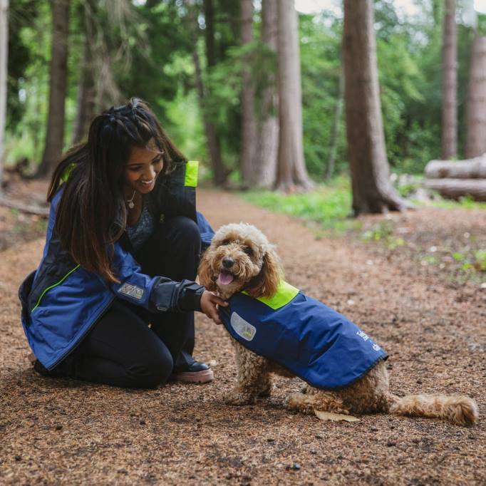 TDHL22 Blue tails.com X Gill Dog CoatGill Marine