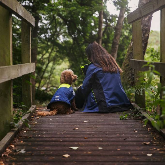 TDHL22 Blue tails.com X Gill Dog CoatGill Marine