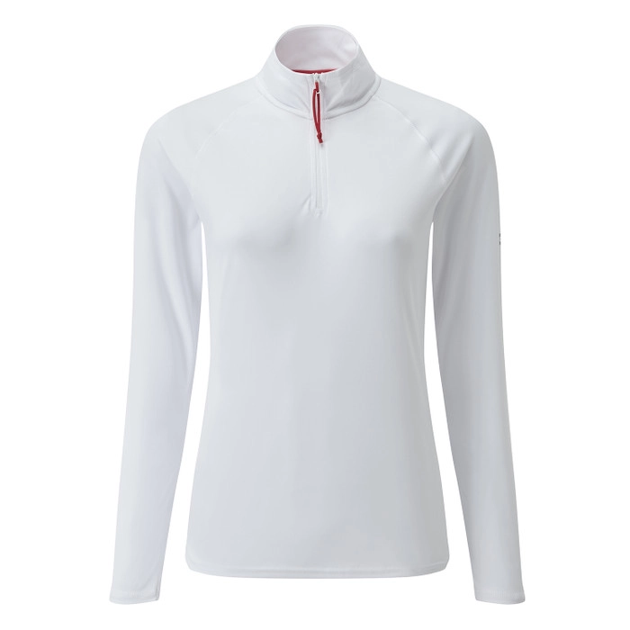 TDHL202 White Women's UV Tec Zip Tee - Long SleeveGill Marine