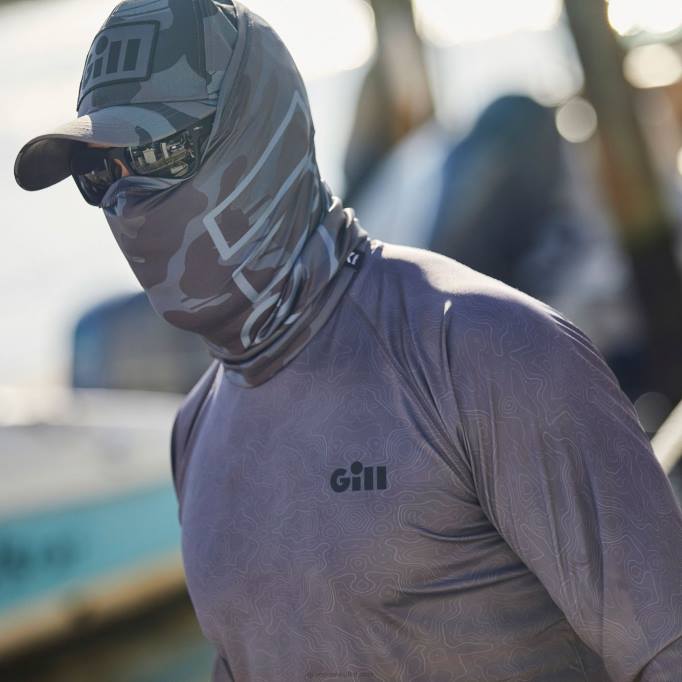 TDHL398XPEL Tec Long Sleeve Top in Pewter CamoGill Marine