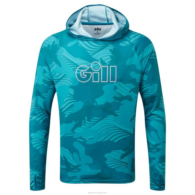 TDHL410 Pool Camo XPEL Tec Hoodie in CamoGill Marine