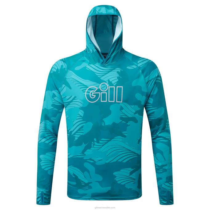 TDHL410 Pool Camo XPEL Tec Hoodie in CamoGill Marine
