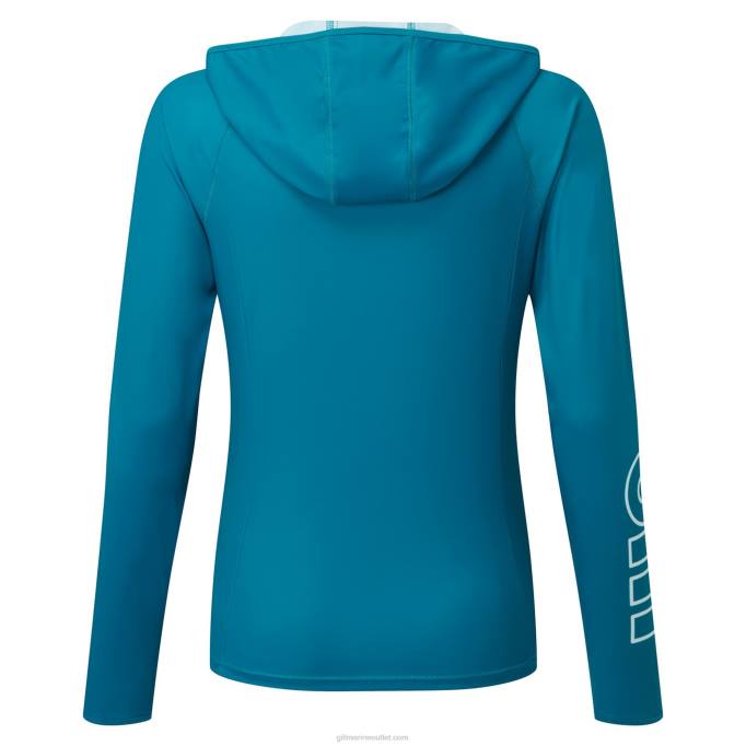 TDHL413 Pool Blue Women's XPEL Tec HoodieGill Marine