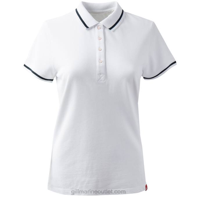 TDHL504 White Women's Crew Polo ShirtGill Marine