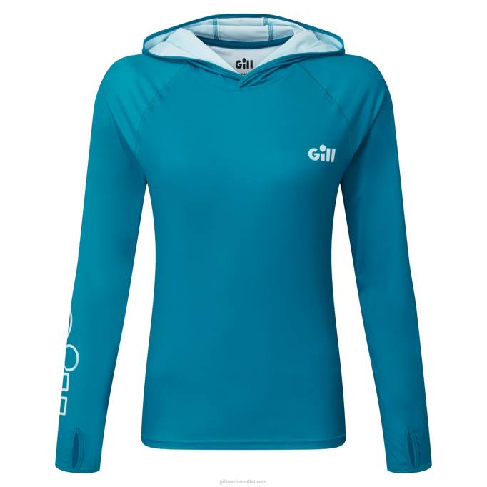 TDHL48 Pool Blue Women's XPEL Tec HoodieGill Marine