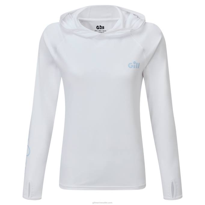 TDHL49 White Women's XPEL Tec HoodieGill Marine