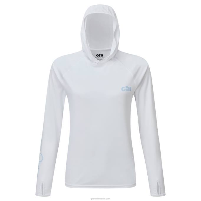 TDHL49 White Women's XPEL Tec HoodieGill Marine