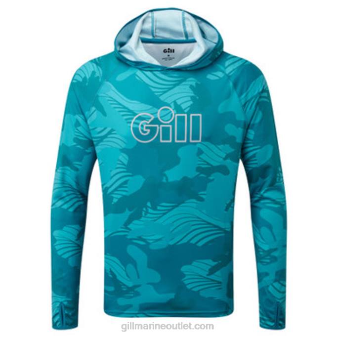 TDHL51 Pool Camo XPEL Tec Hoodie in CamoGill Marine