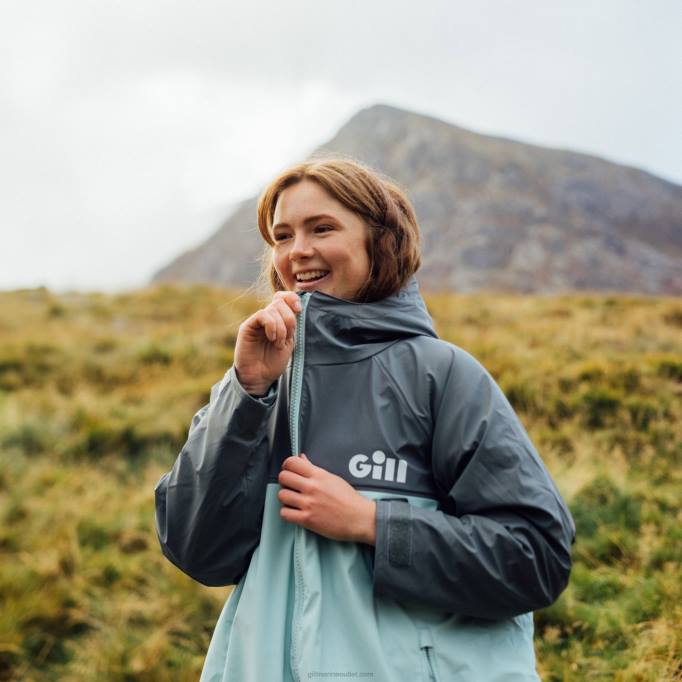 TDHL373 Eggshell/Ash Aqua ParkaGill Marine