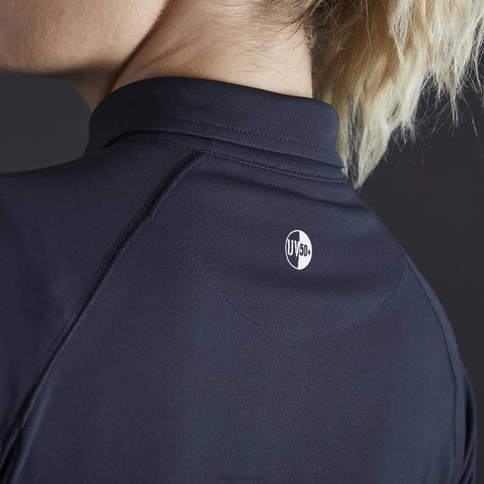 TDHL511 Charcoal Women's UV Tec PoloGill Marine