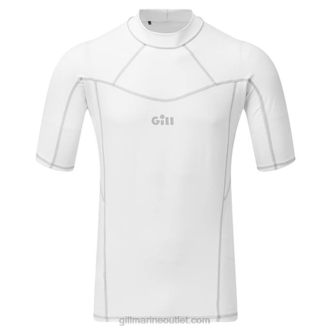 TDHL274 White Men's Rash Vest - Short SleeveGill Marine