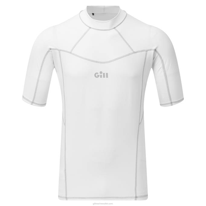 TDHL274 White Men's Rash Vest - Short SleeveGill Marine