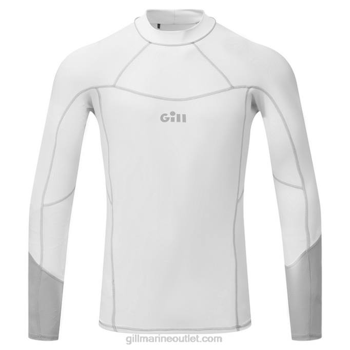 TDHL278 White Men's Rash Vest - Long SleeveGill Marine