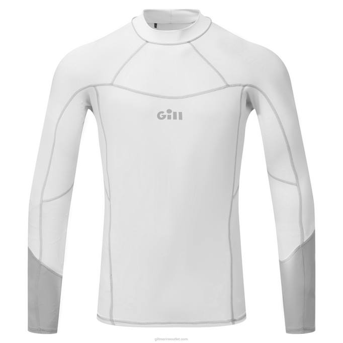 TDHL278 White Men's Rash Vest - Long SleeveGill Marine