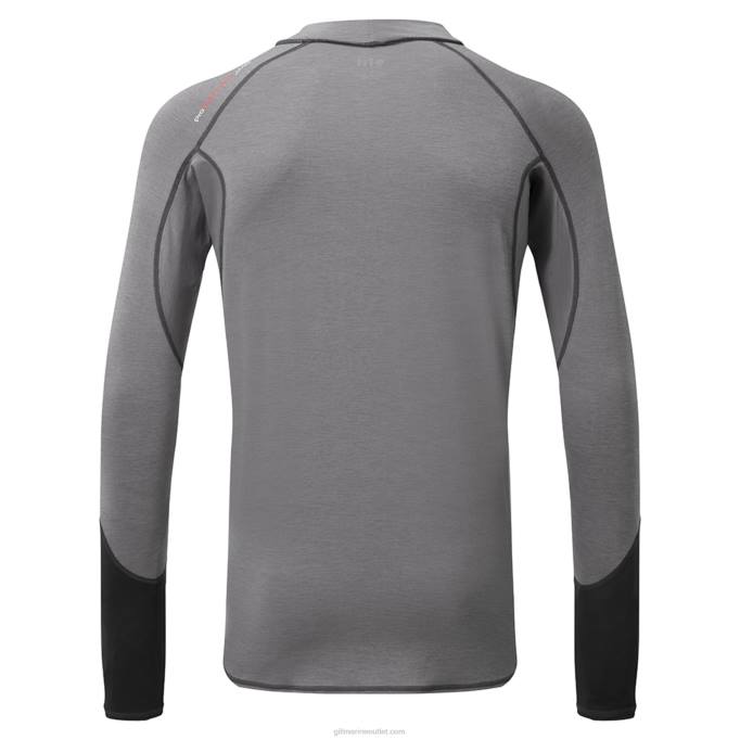TDHL473 Grey Melange Men's Eco Pro Rash Vest Long SleeveGill Marine