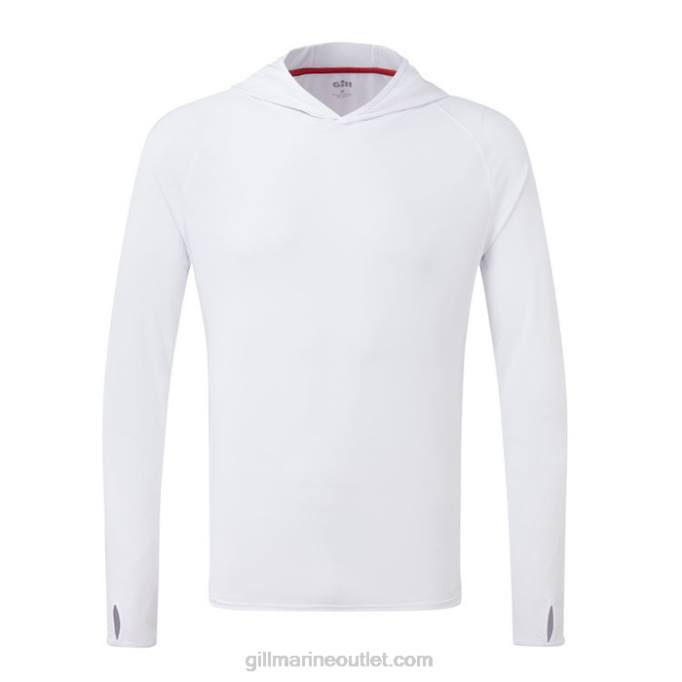 TDHL541 White UV Tec HoodyGill Marine