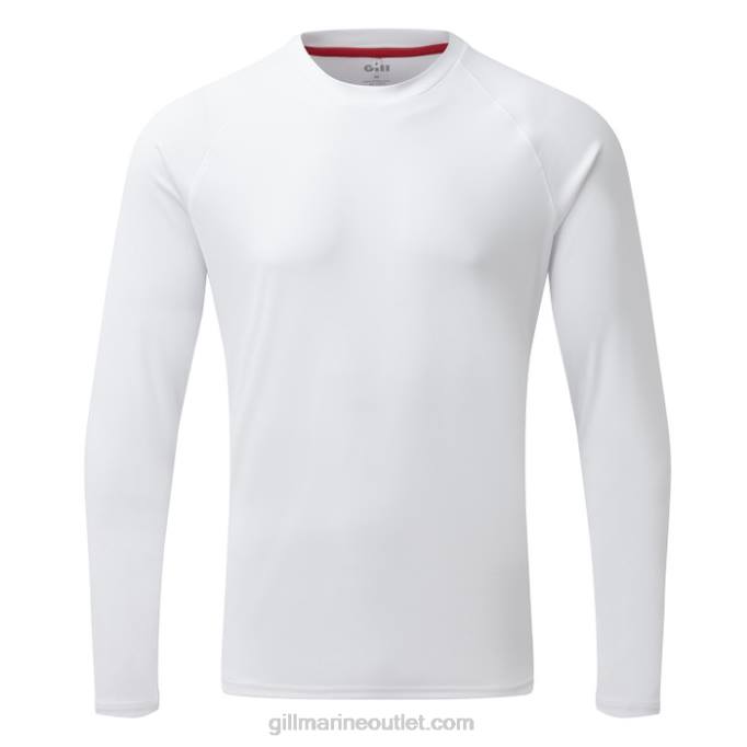 TDHL543 White Men's UV Tec Long Sleeve TeeGill Marine