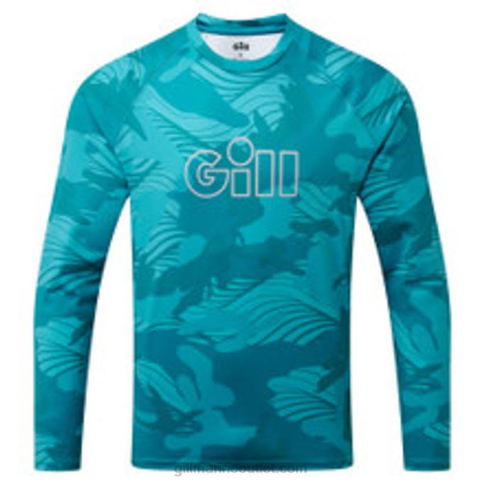 TDHL56 Pool Camo XPEL Tec Long Sleeve Top in CamoGill Marine
