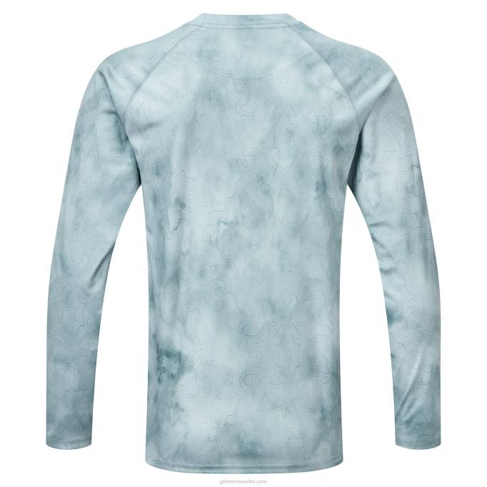 TDHL59XPEL Tec Long Sleeve Top in Glacier/IceGill Marine