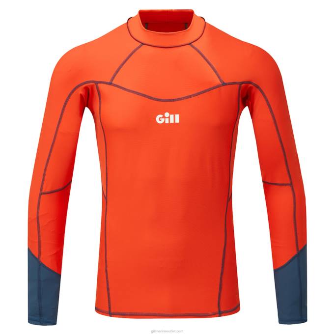 TDHL602 Orange Men's Pro Rash Vest Long SleeveGill Marine