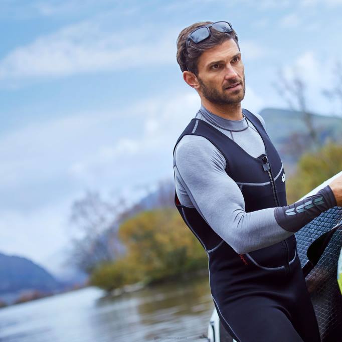 TDHL182 Black Men's Dynamic Long JohnGill Marine