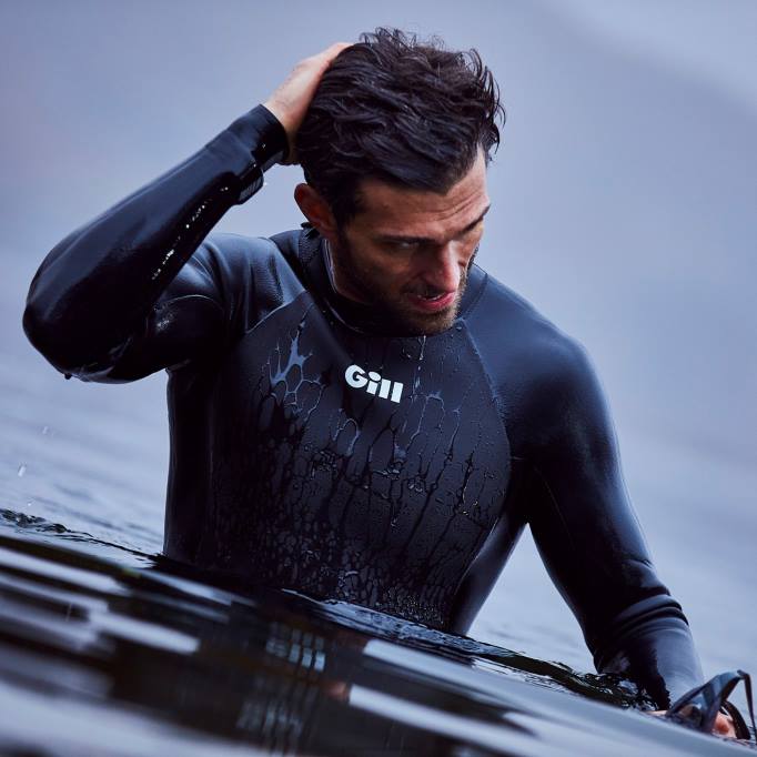 TDHL81 Black Men's Pursuit Wetsuit 4/3mm Back ZipGill Marine