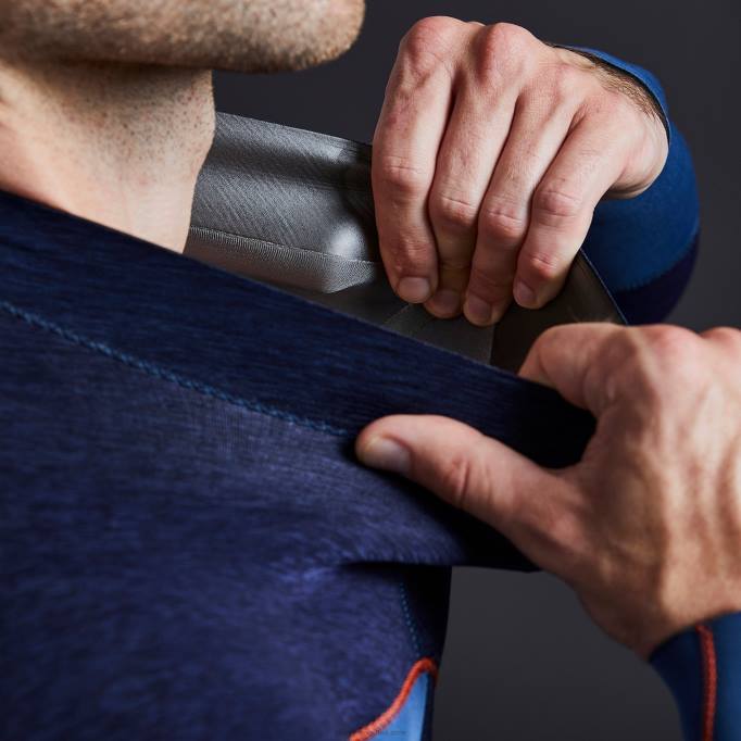 TDHL227 Dark Denim & Orange Men's FireCell TopGill Marine