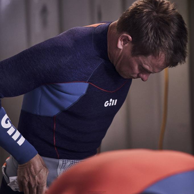 TDHL578 Dark Denim & Orange Race FireCell TopGill Marine